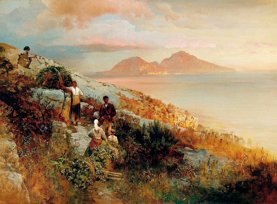 Oswald Achenbach, Blick auf Capri, Von-der-Heydt-Museum