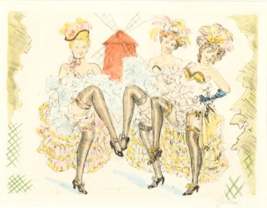Achille Isidore Gilbert Danseuses Moulin Rouge