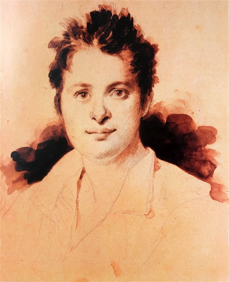 Achille Devéria Balzac jeune lavis