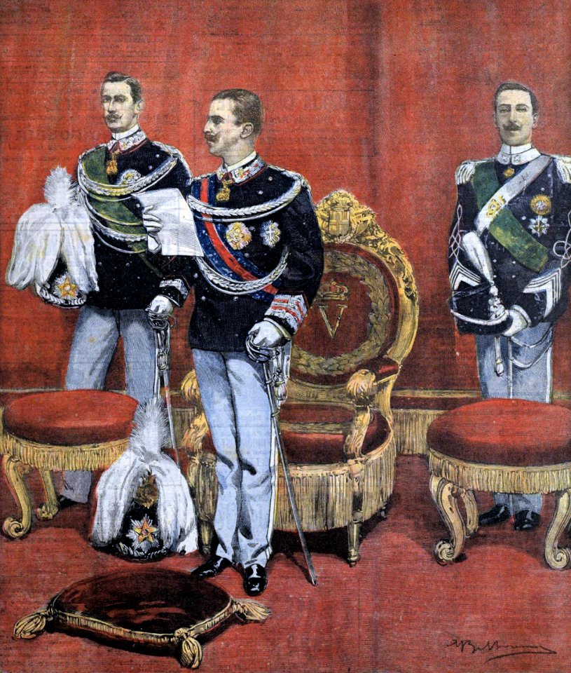 Achille Beltrame, Giuramento di Vittorio Emanuele III in Senato, 11 agosto 1900