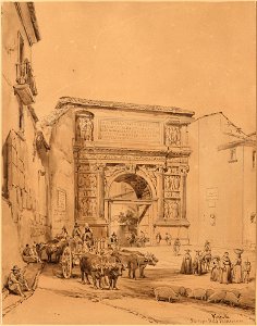 Achille Vianelli Arco di Traiano in Benevento 1847