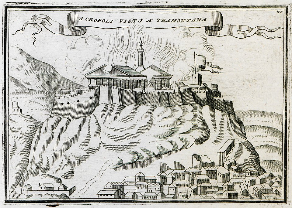 Acropoli visto a Tramontana - Coronelli Vincenzo - 1686