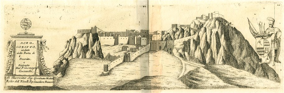 Acrocorinto, veduto dalla Parte di - Coronelli Vincenzo - 1688