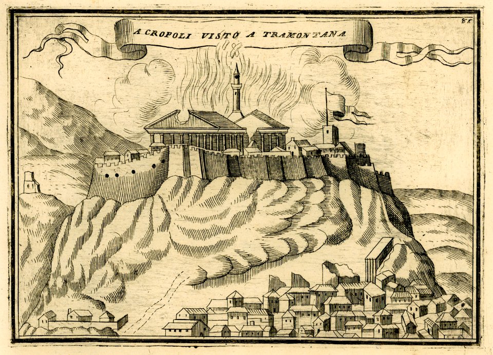 Acropoli visto a Tramontana - Coronelli Vincenzo - 1688