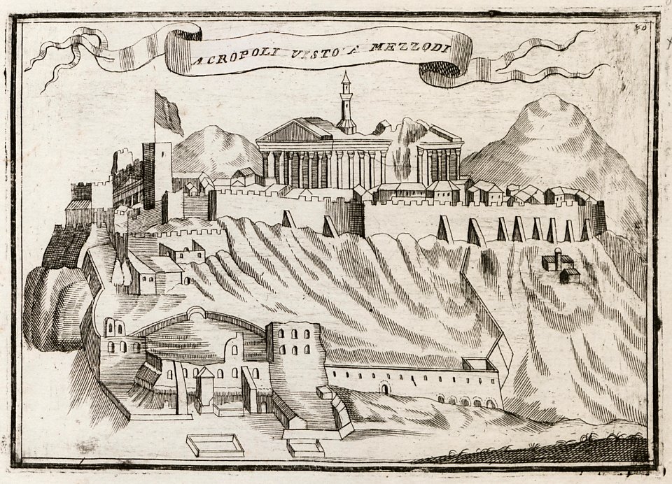 Acropoli visto a Mezzodi - Coronelli Vincenzo - 1686
