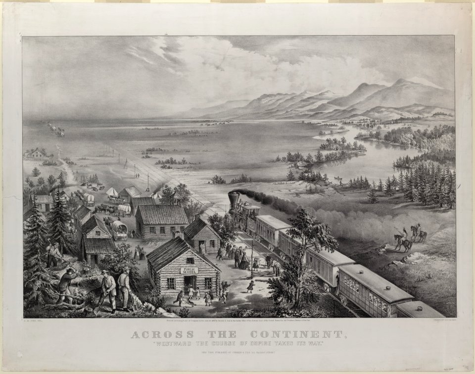 Across the continent, Westward the course of empire takes its way - J.M. Ives, del. ; drawn by F.F. Palmer. LCCN90708413