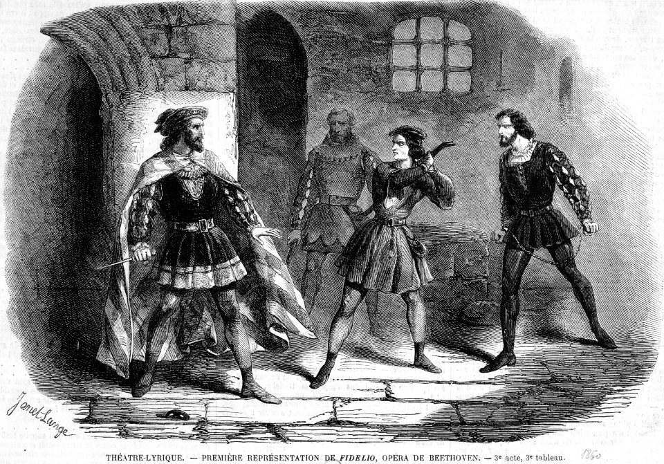 Act3 of Fidelio by Beethoven at the Théâtre Lyrique 1860 - Gallica