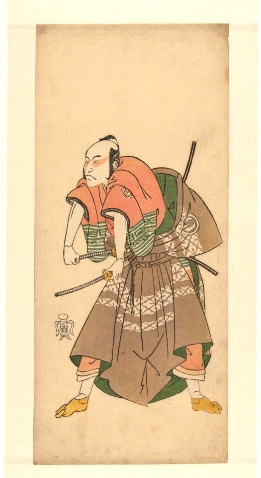 Acteur Sawamura Sojuro II klaar om te vechten-Rijksmuseum RP-P-1956-658