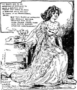 Actress Fannie Ward as sketched by Marguerite Martyn in 1909