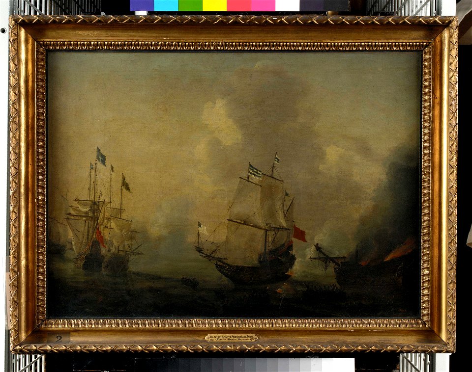 Action between Spanish and Swedish ships, circa 1650 RMG BHC0740