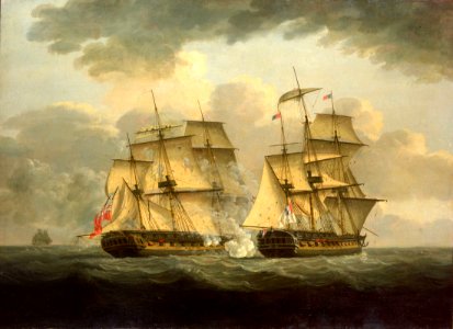 Action between HMS Venus and the Semillante, 27 May 1793 RMG BHC0463