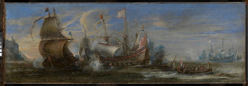 Action between Spanish and Dutch ships RMG BHC0742