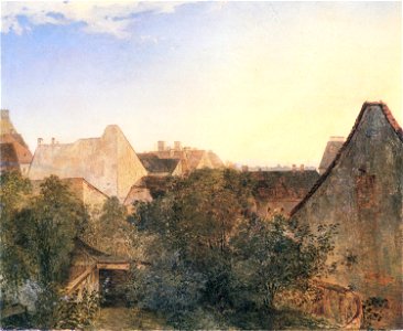 Adalbert Stifter - Blick auf Wiener Vorstadthäuser (1839)