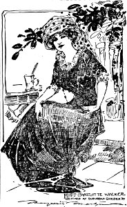 Actress Charlotte Walker as sketched by Marguerite Martyn, 1910