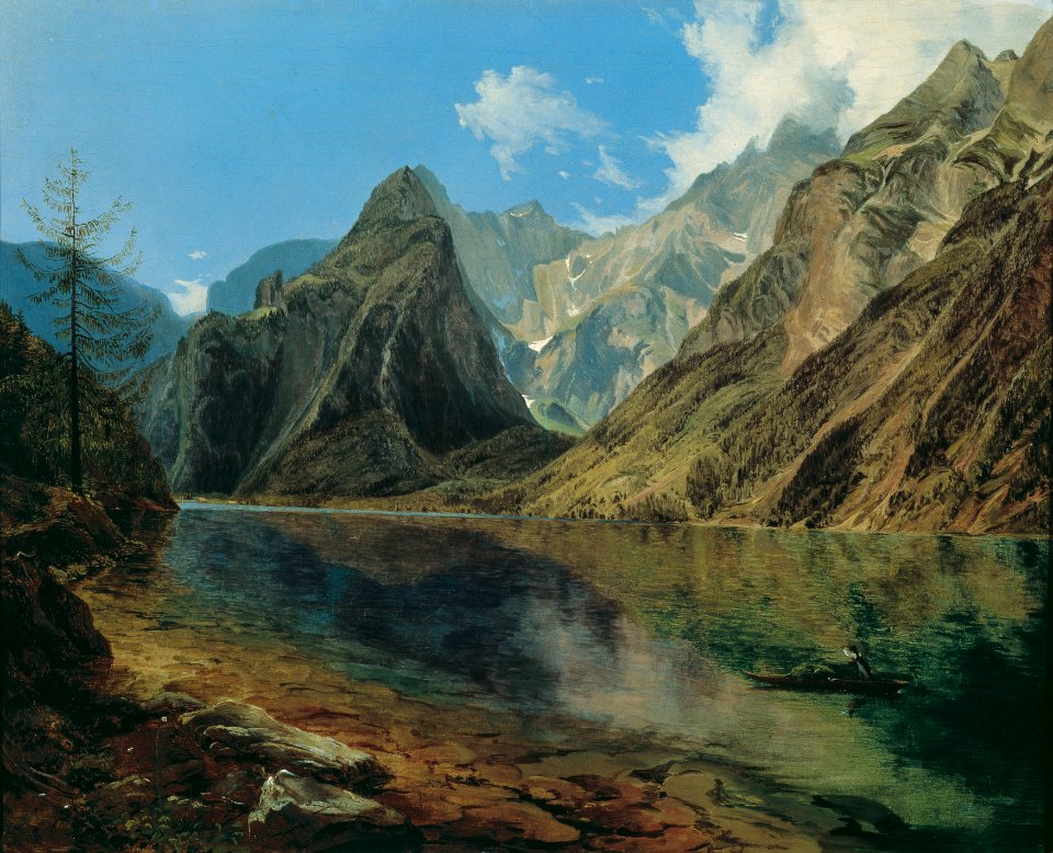 Adalbert Stifter - Der Königssee mit dem Watzmann - 5817 - Österreichische Galerie Belvedere