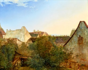 Adalbert Stifter - Blick über Wiener Vorstadthäuser (Beatrixgasse) - 1284 - Österreichische Galerie Belvedere