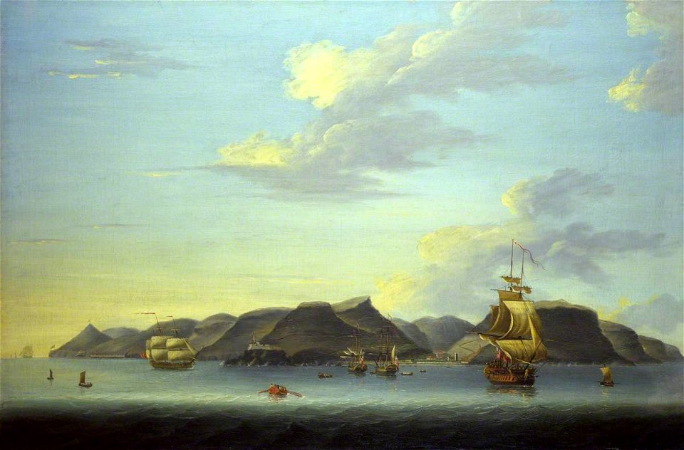 Adam Callander (1750-1817) - Shipping off St Helena - BHC1926 - Royal Museums Greenwich
