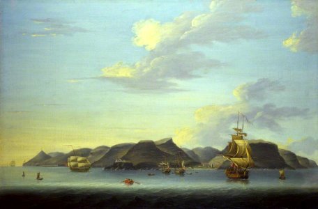 Adam Callander (1750-1817) - Shipping off St Helena - BHC1926 - Royal Museums Greenwich