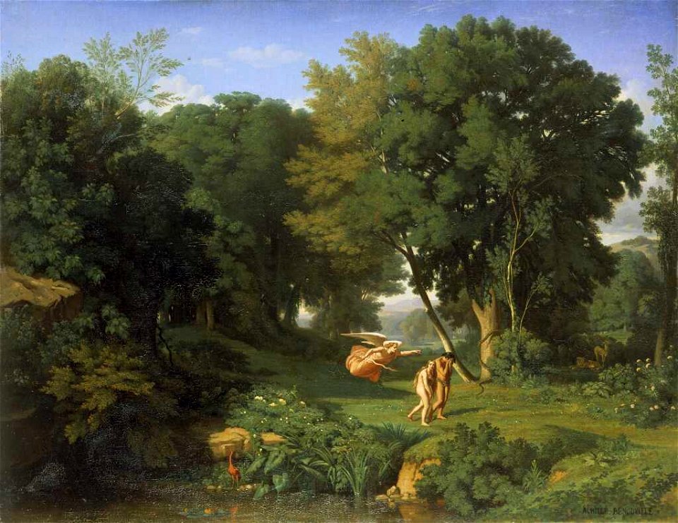 Adam and Eve Chased out of the Terrestrial Paradise (Jean-Achille Benouville)