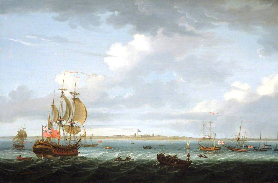 Adam Callander (1750-1817) - Shipping off Madras - BHC1890 - Royal Museums Greenwich
