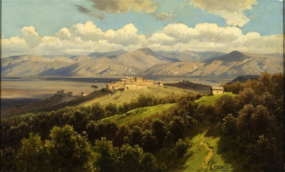 Adalbert Waagen Klosterhügel in südlicher Landschaft
