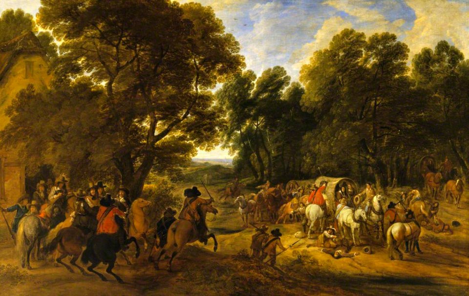 Adam Frans van der Meulen (1631-1632-1690) - Bandits Holding up Travellers - 486165 - National Trust