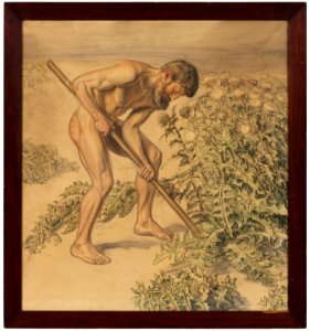 Adam drawing up Thistles (Joakim Skovgaard) - Nationalmuseum - 25992