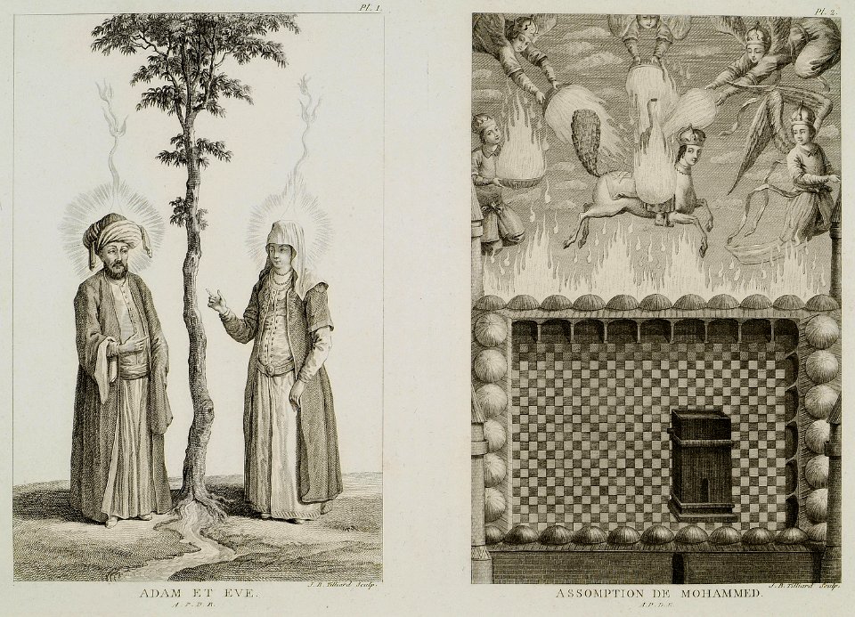 Adam et Eve Assomption de Mohammed - D'ohsson Mouradgea - 1787