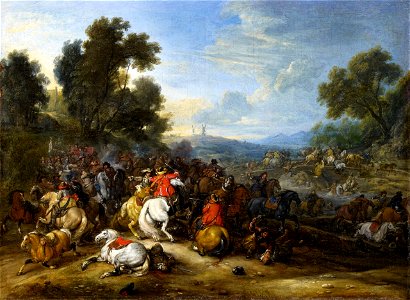 Adam Frans van der Meulen - Cavalry engagement
