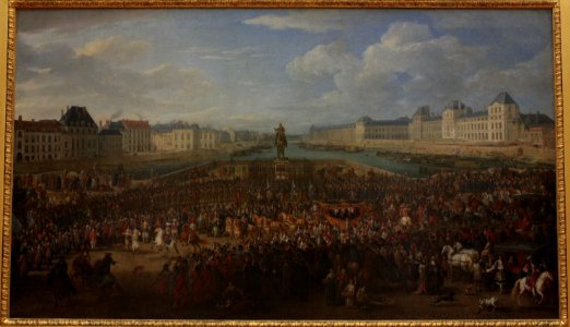 Adam Frans van der Meulen - Louis XIV traversant le Pont-Neuf 1