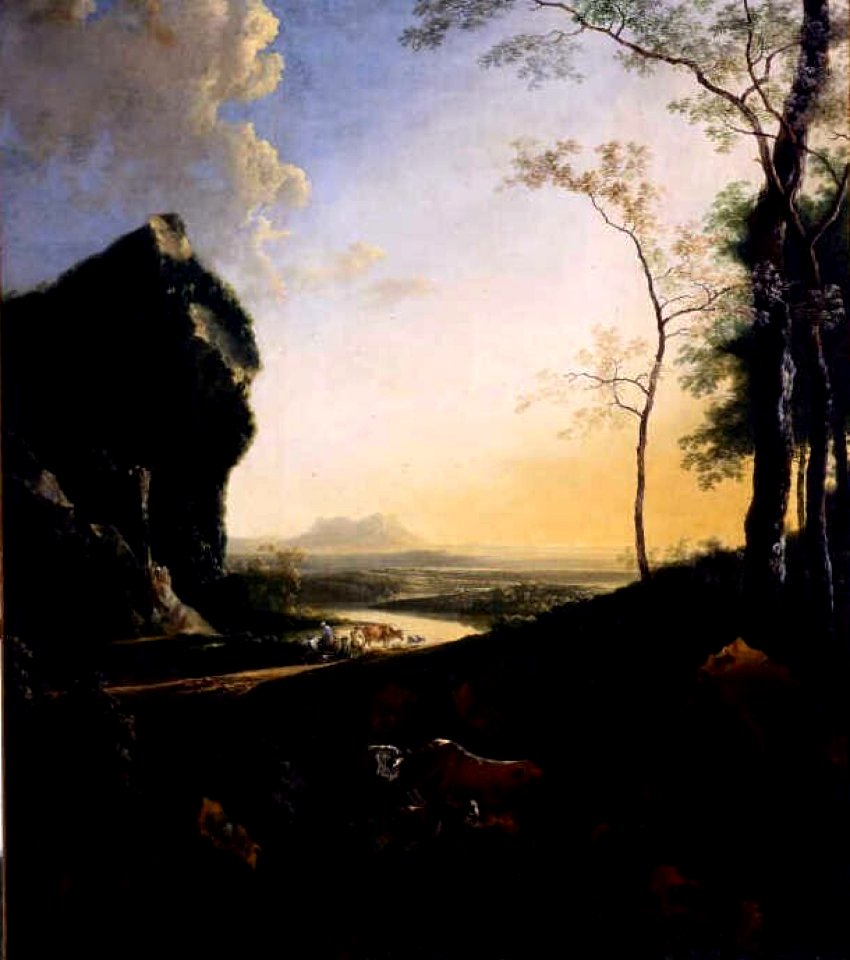 Adam Pijnacker - Bergachtig landschap bij avond - 1686 (OK) - Museum Boijmans Van Beuningen