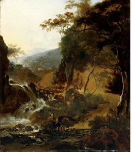 Adam Pynacker - Firgures and Cattle crossing a Bridge N08404-250-lr-1