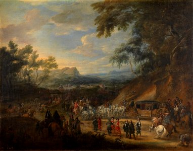 Adam Frans van der Meulen - Louis XIV setting out on a campaign
