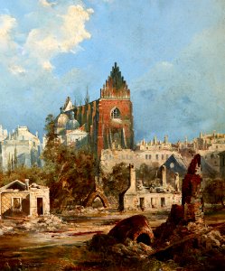 Adam Gorczyński - Dominican Church after the Fire of 1850 - MNK II-a-58 - National Museum Kraków