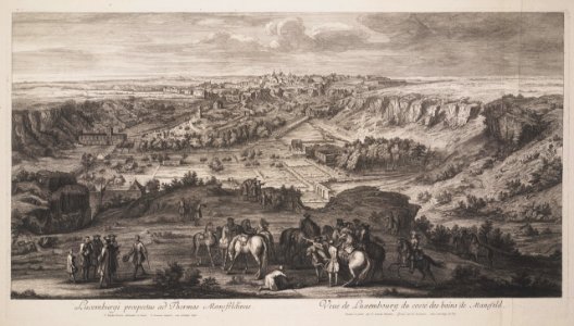 Adam Frans van der Meulen, Nicolas Bonnart - View of the City of Luxemburg