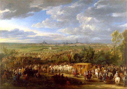 Adam Frans van der Meulen - The entry of King Louis XIV and Queen Maria-Theresa in Arras on 30 July 1667