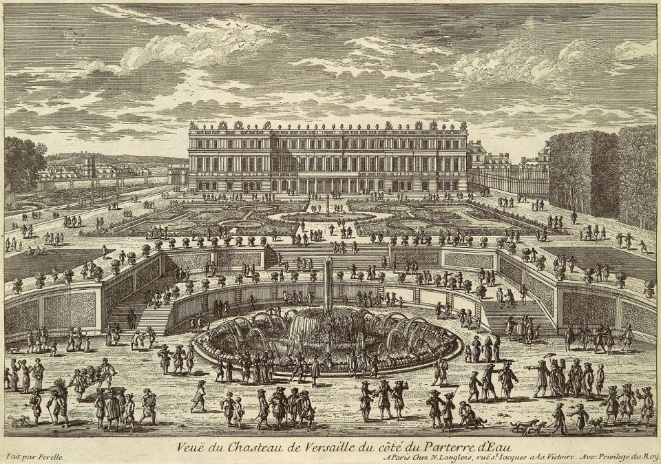 Adam Perelle, View of Versailles, garden facade, 1680s