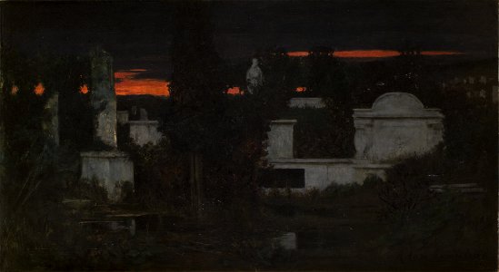 Adam Hilary Bernard Chmielowski - Italian Cemetery at Dusk - MNK II-a-994 - National Museum in Kraków
