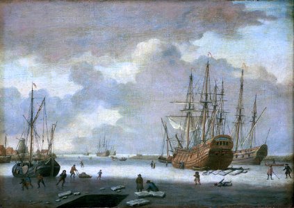 Adam Silo - A Dutch Whaler and Other Vessels in the Ice