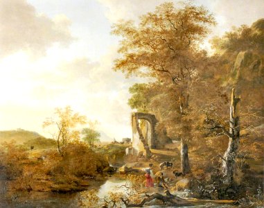 Adam Pynacker - Landscape with an Arched Gateway NTI PNC 4