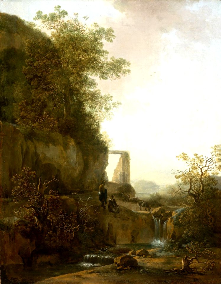 Adam Pynacker - A Small Waterfall 80