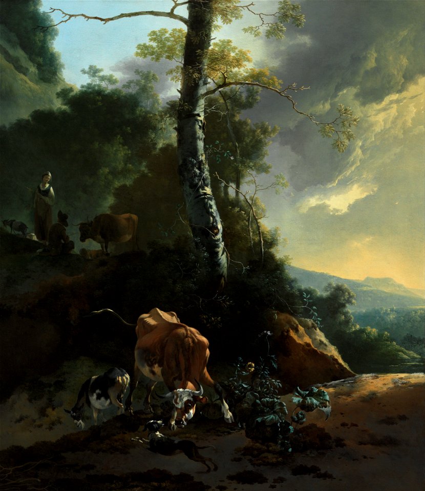 Adam Pynacker - Landscape with enraged ox - Google Art Project