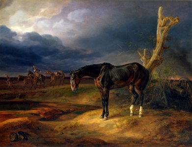 Albrecht Adam - Herrenloses Pferd auf dem Schlachtfeld bei Moschaisk