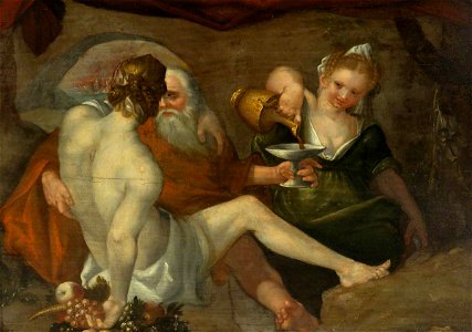 Adam van Noort (Attr.) - Lot and His Daughters