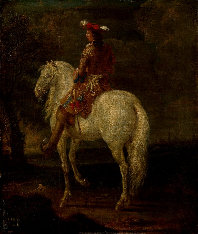 Adam-François van der Meulen (1632-90) - A Cavalier on Horseback - RCIN 403007 - Royal Collection