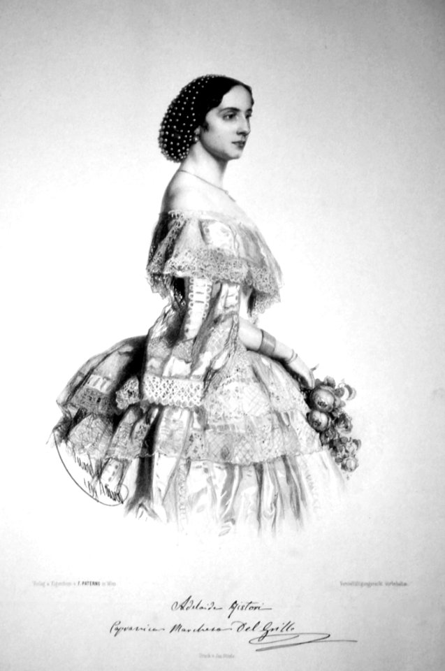 Adelaide Ristori Litho