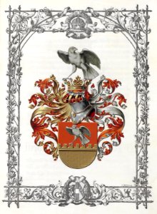 Adelsdiplom - Prawdik von Mährau 1897 - Wappen