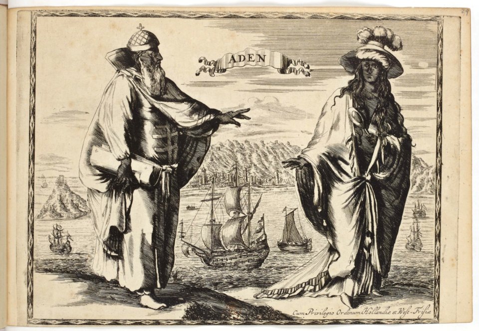 Aden - Costumes des quatre parties du monde, gravés dans la manière de Luycken (1670)