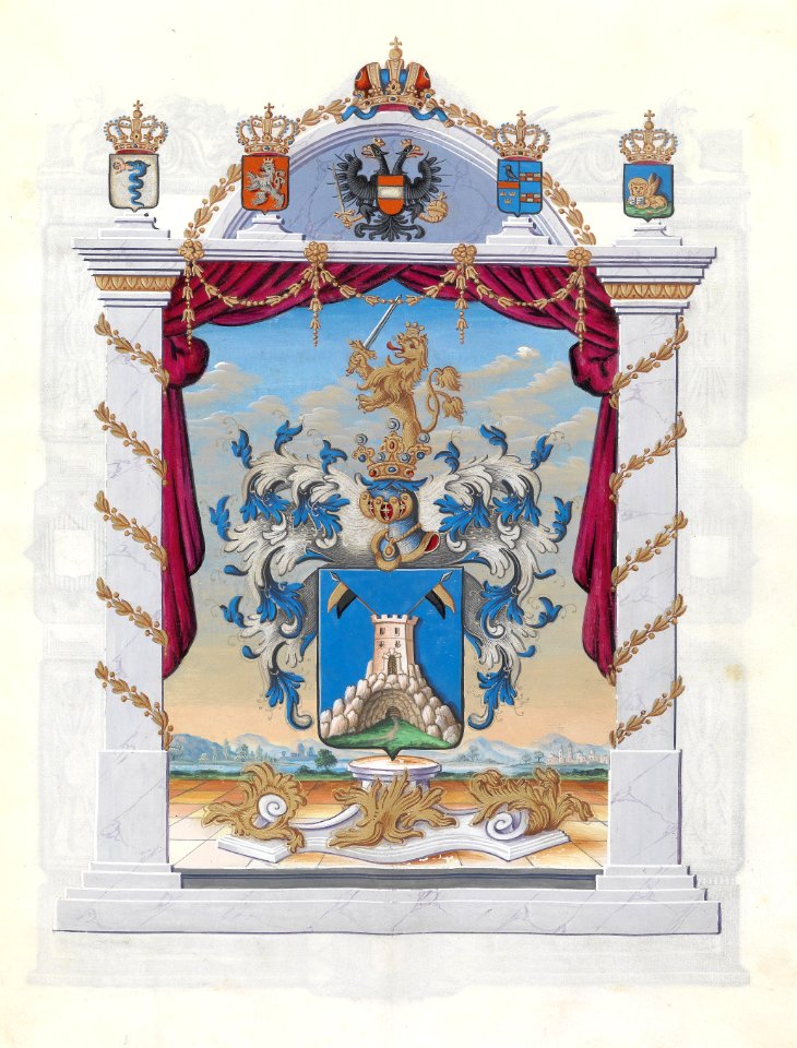 Adelsdiplom - Hellin 1832 - Wappen