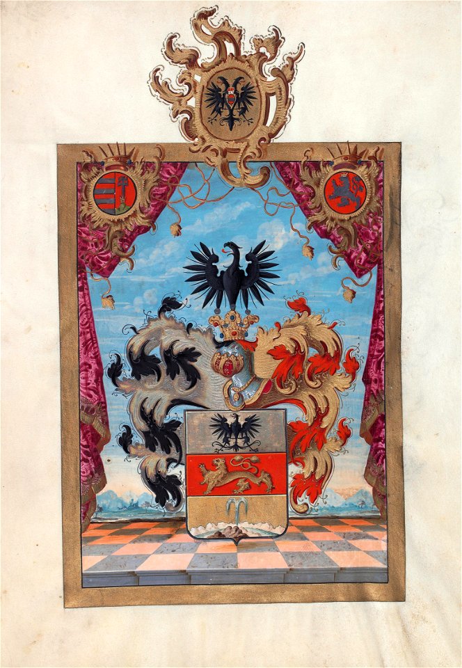Adelsdiplom - Furlani von Felsenburg 1773 - Wappen